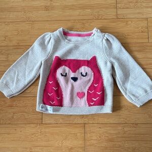 Baby Gap Owl Sweater 12-18months
